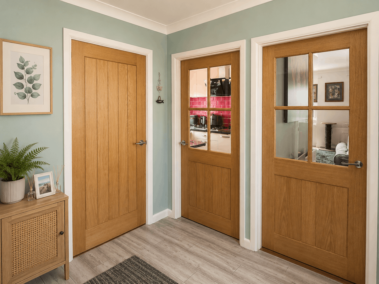 Three oak internal doors by The Door Fitting Company